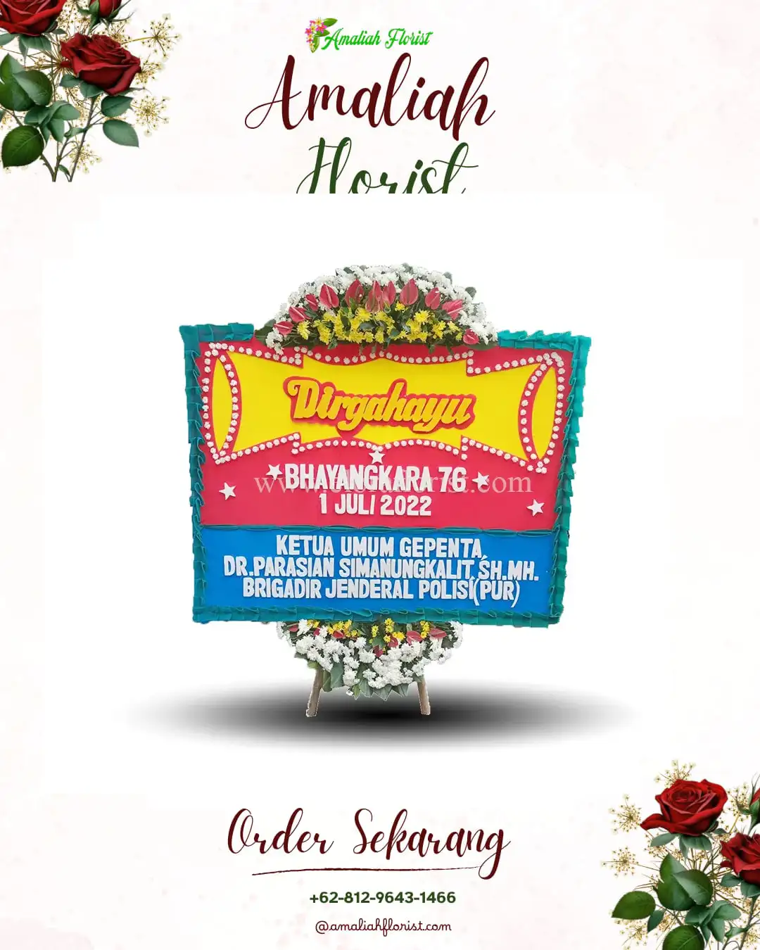 Papan Bunga HUT Ulang Tahun Pandrah